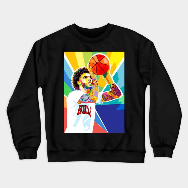 LONZO BALL POP ART Crewneck Sweatshirt by Vector Baturaja